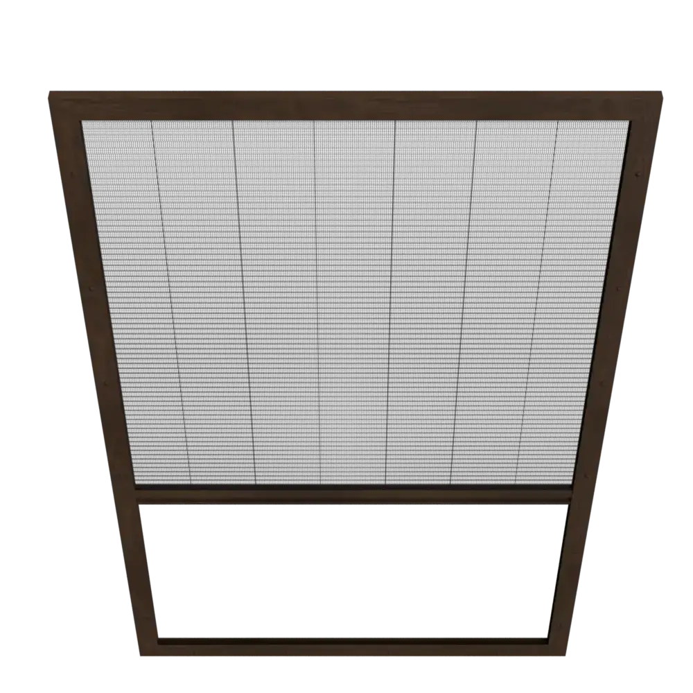 Walnut pleated mosquito net for skylight with black net