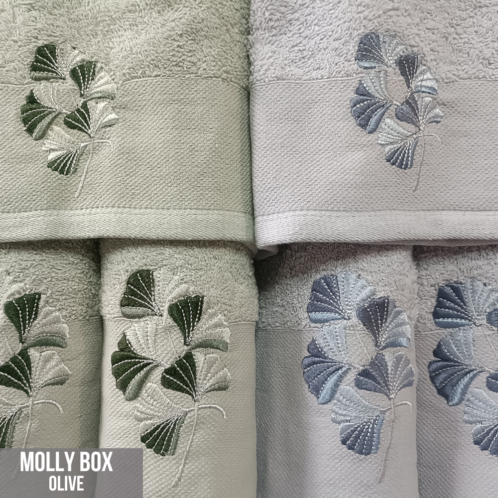 Set of 6 towels - MOLLY BOX OLIVE