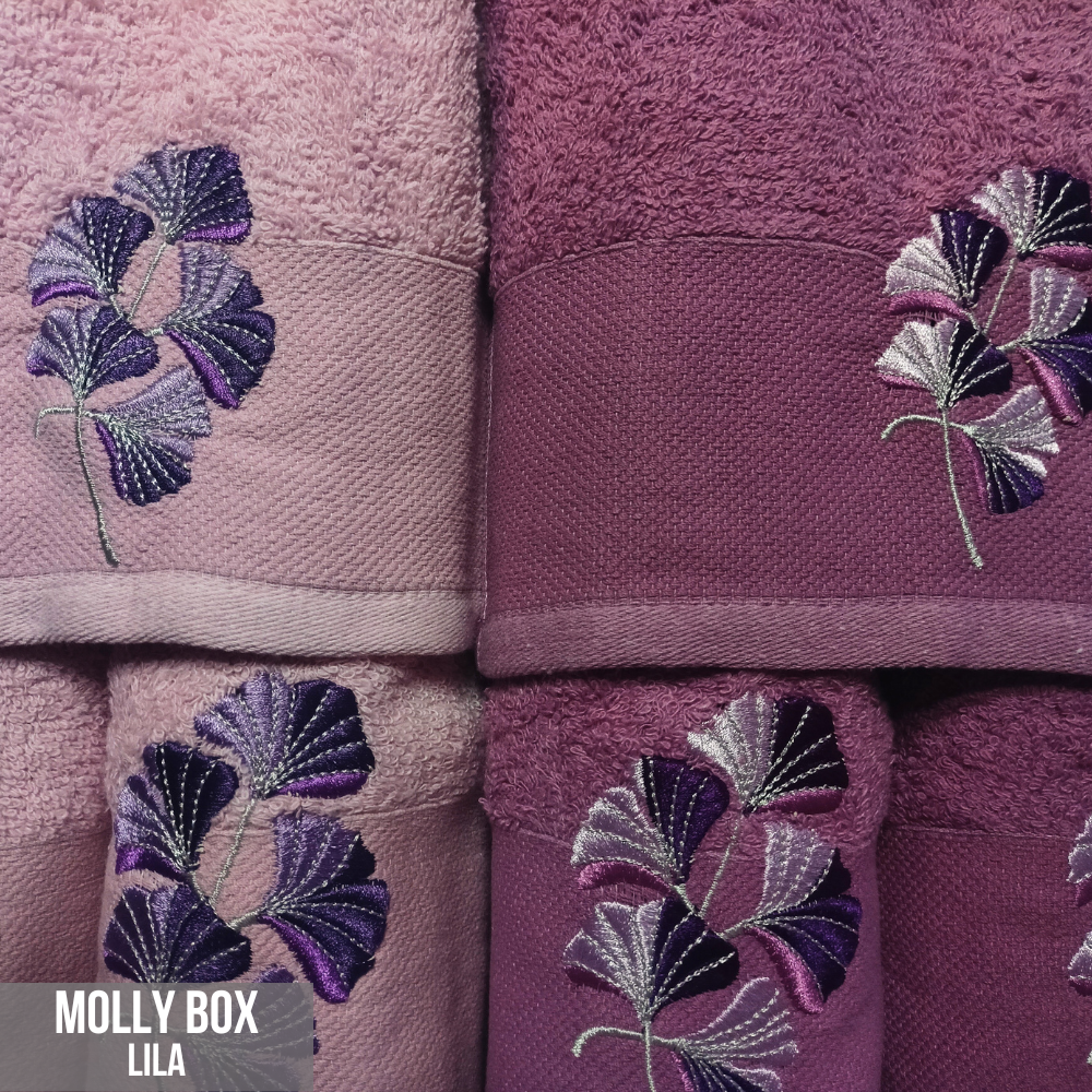 Set of 6 towels - MOLLY BOX LILA
