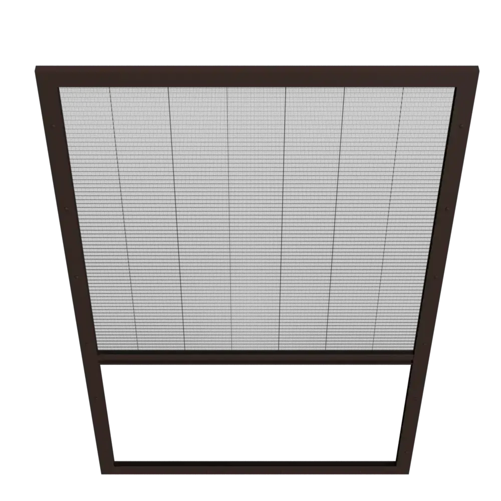 Brown pleated mosquito net for skylight with black net